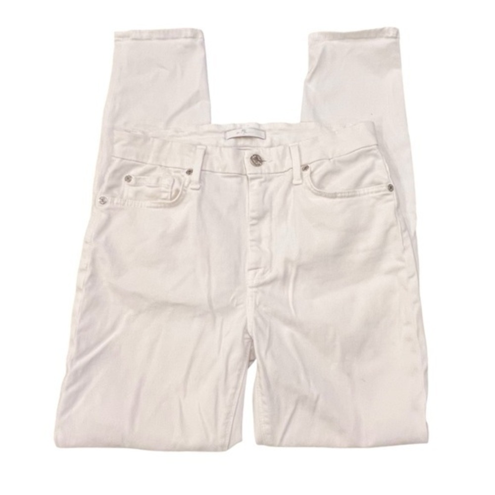 7 For All Mankind Women's Ultra Skinny Boot Jeans White 28” Waist / 27” Inseam